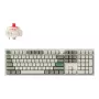 Pilna izmēra mehāniskā tastatūra Keychron Q6 Max — sarkanie slēdži, balts korpuss