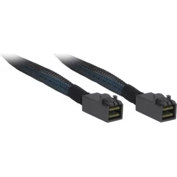 Inter-Tech - iekšējais SAS kabelis - SAS 12Gbit/s - 4x Mini SAS HD (SFF-8643) uz 4x Mini SAS HD (SFF-8643) - 1,0m - melns/zils (88885006)