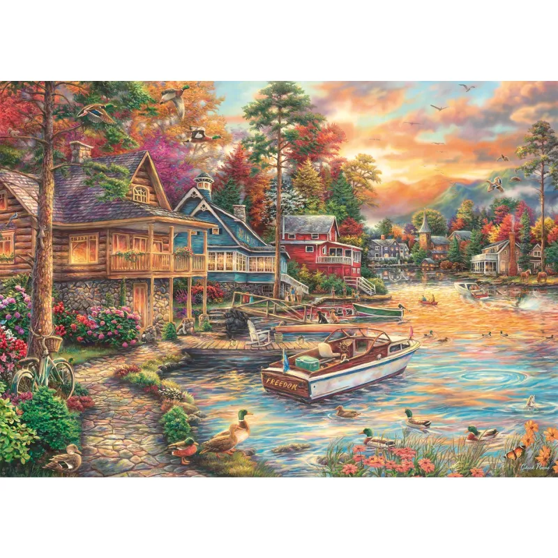 Jigsaw Puzzle schmidt spiele Chuck Pinson Shore in Evening Gold 1000 gab.