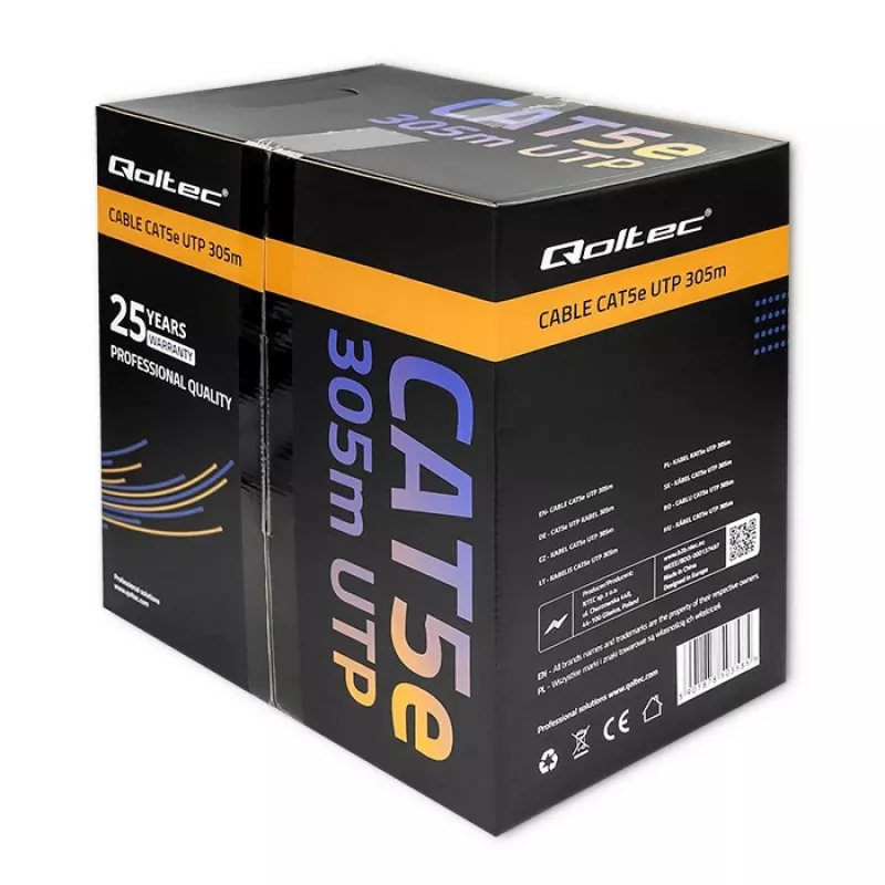 Qoltec Patchcord UTP kabelis CAT5E, 305m
