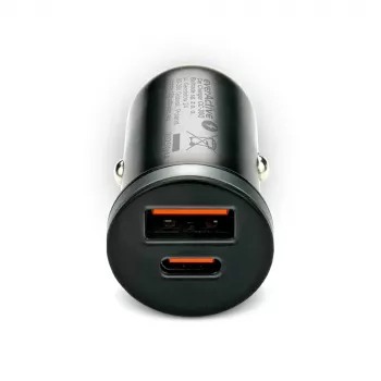 Automašīnas lādētājs everActive CC-30Q QC3.0 35W — 1x USB-A, 1x USB-C, ātrā uzlāde