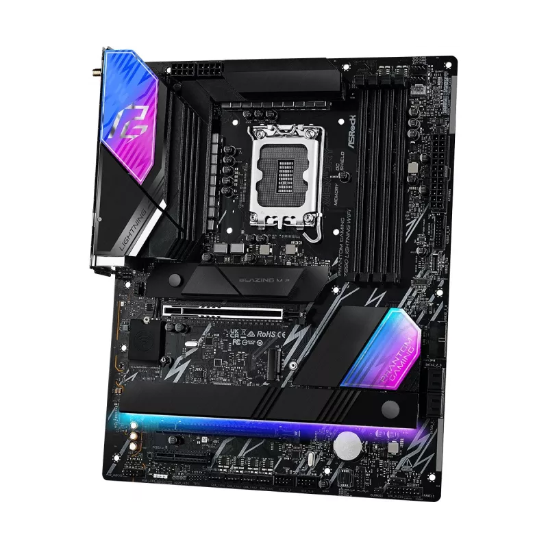 Mātesplate ASRock Z890 Lightning WiFi — Intel Z890, LGA1851, ATX, 4× DDR5, Wi‑Fi 7, 2.5Gb LAN, Thunderbolt 4