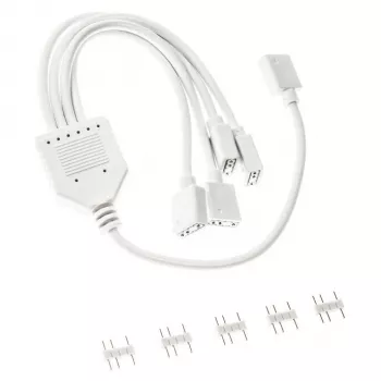 ARGB sadalītāja kabelis Kolink PGW-AC-KOL-157 30 cm balts 3-pin 5V ARGB pieslēgvietām