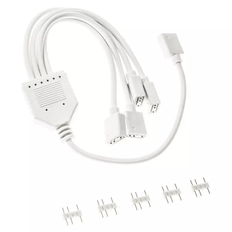 ARGB sadalītāja kabelis Kolink PGW-AC-KOL-157 30 cm balts 3-pin 5V ARGB pieslēgvietām
