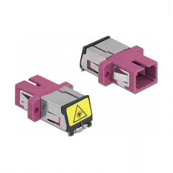 Optiskās šķiedras savienotājs DeLOCK 86891 SC Simplex sievišķais uz SC Simplex sievišķais daudzmodu violets