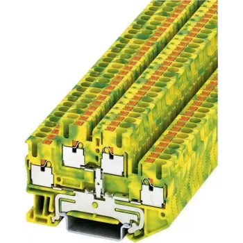 Phoenix Contact Push-In Doppelstock-Protective Earth Terminal PTTB-PE PTTB 2,5-PE Green-dzeltena Saturs: 1 gab. (3210596)