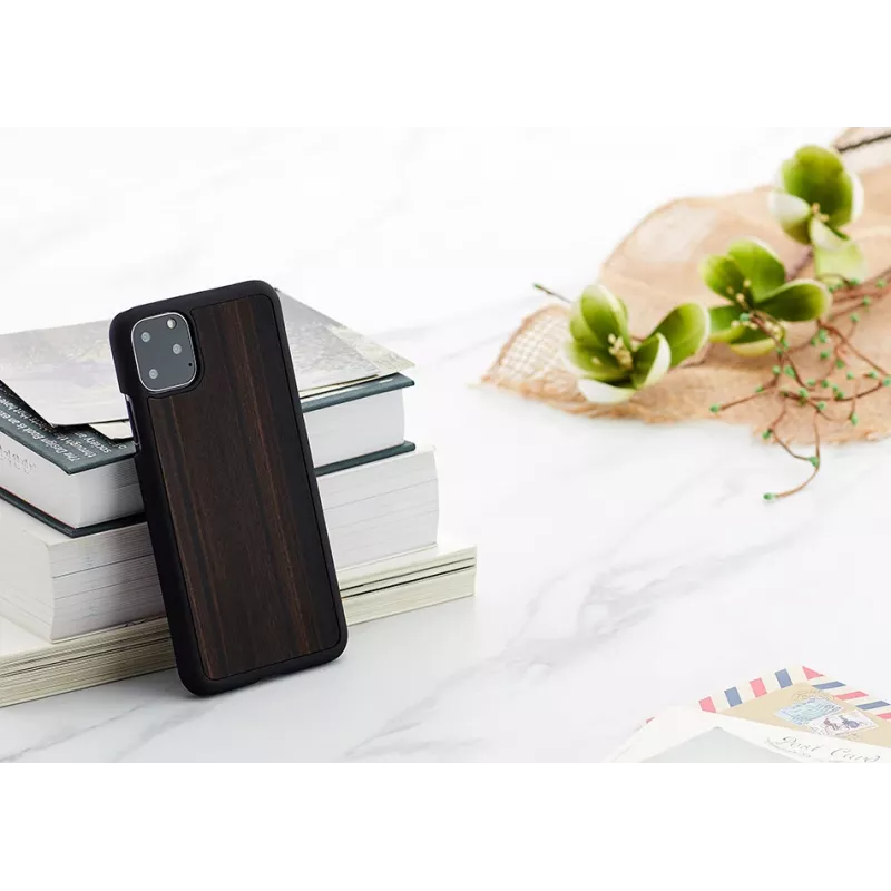 Viedtālruņa maciņš man and wood iPhone 11 Pro Max, melnkoka melns