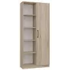 Biroja grāmatu skapis Top e shop RD-80 SONOMA KPL, ozola apdare, 10 plaukti, 800×300×1820 mm, skaidu plātnes rāmis