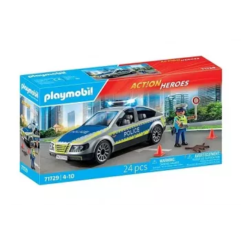 Playmobil Policijas auto ar sirēnu un mirgojošu gaismu, daudzkrāsains, plastmasas, 3+