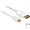 DisplayPort kabelis DeLOCK 83485 Mini DisplayPort 7 m Balts