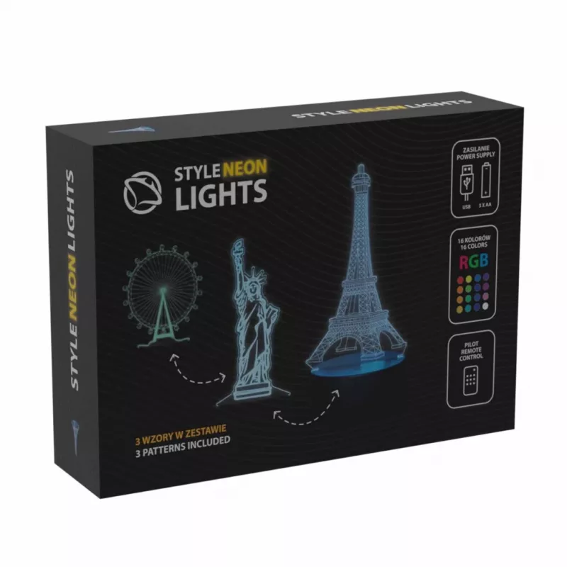 Manta SNL125RGB RGB 3D ēku dekoratīvā LED lampa