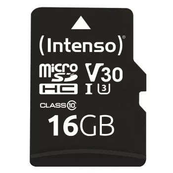 ATMIŅA MICRO SDHC 16GB C10/W/ADAPTER 3433470 INTENSO