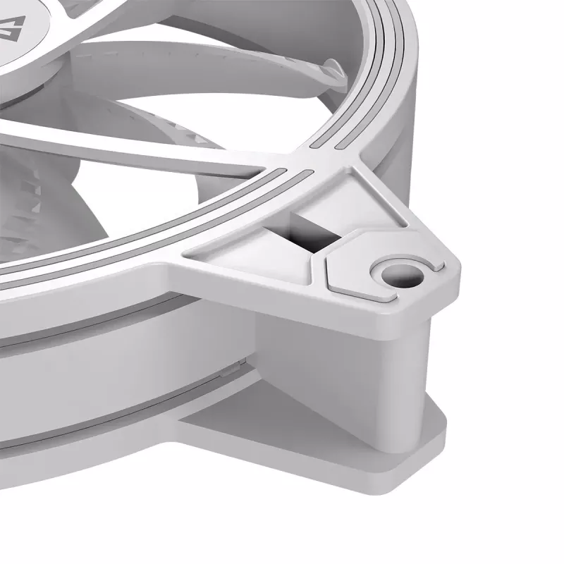 Korpusa ventilators MODECOM VOLCANO APEX 140 ARGB balta 140mm Reverse