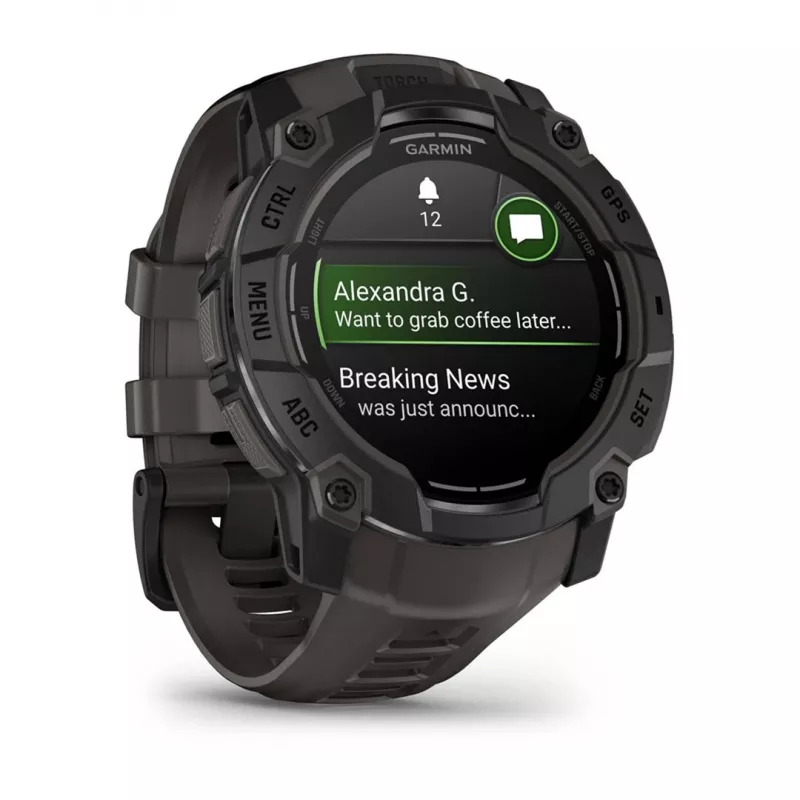 Garmin Instinct 3 AMOLED 3.3 cm (1.3) 50 mm Digitāls 416 x 416 pikseļi Skārienjūtīgs Melns GPS (satelīts)