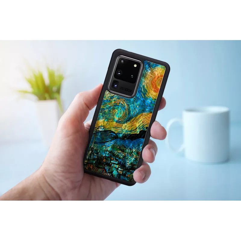 Aizsargājošs viedtālruņa maciņš iKins Samsung Galaxy S20 Ultra — zvaigžņotas nakts melns