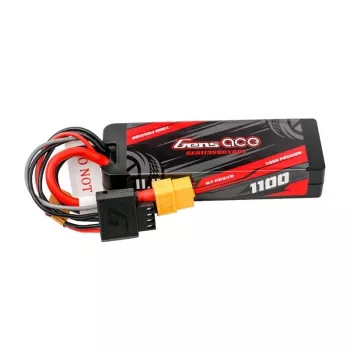 Lipo Gens ace G-Tech 1100mAh 11.1V 3S1P 60C GRP-76 cietā korpusa akumulators ar XT60 spraudni