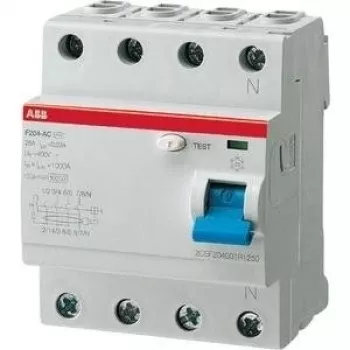 ABB F204 A-63/0,03 noplūdes strāvas iekārta A tipa 4P automātiskais slēdzis (2CSF204101R1630)