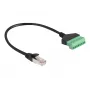 DeLOCK RJ45 kabelis Cat.6 spraudnis–spaiļu bloka adapteris 30 cm melns zaļš