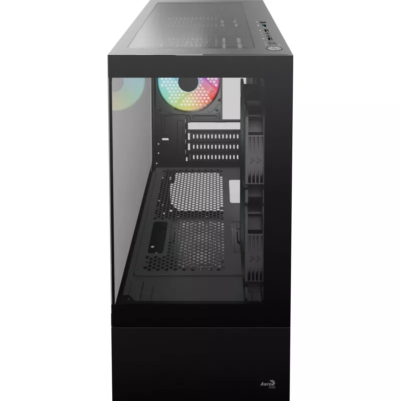 Mikro/Mini-ITX datora korpuss AEROCOOL Geh Viewport Mini-G-BK-v4 ARGB melns
