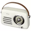 Portatīvais radio SAVIO RS-02 — analogais FM skaņotājs, Bluetooth 5.3, USB barošana, 3 W, balts