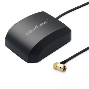 GPS/GLONASS antena QOLTEC 28 dBi 50 W ar SMA taisnleņķa savienotāju