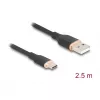 USB kabelis DeLOCK 81227 2.5m USB A USB C melns