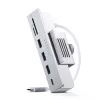 Klēpjdatora dokstacija / pieslēgvietu replikators Satechi ST-UCICHS USB 3.2 Gen 1 Type-C, USB-A pieslēgvietas, SD/MicroSD, sudraba