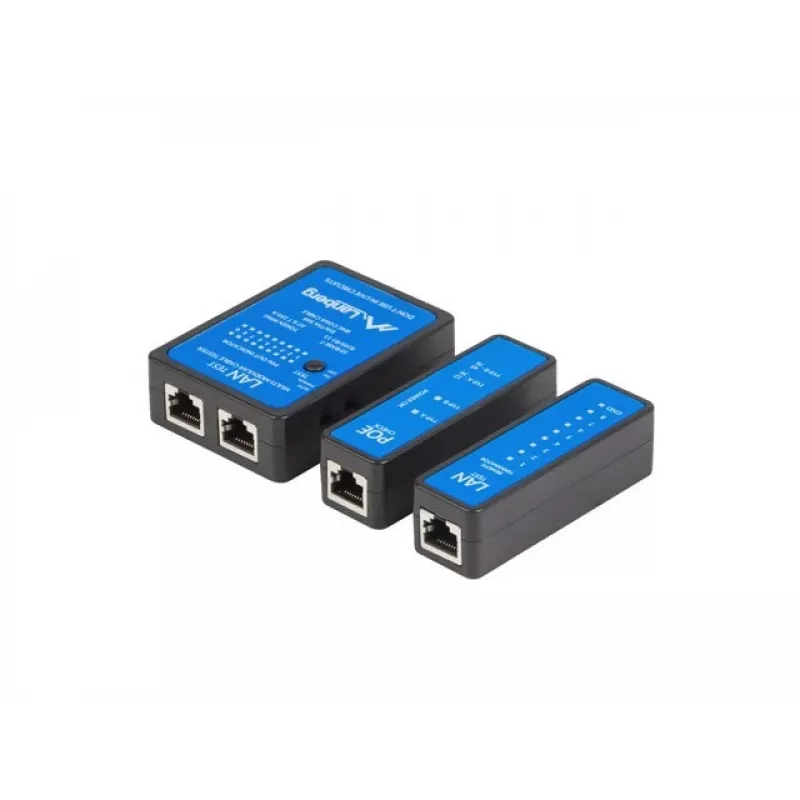 Tīkla kabeļu testeris Lanberg NT-0404 PoE testeris melns zils
