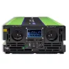 Qoltec Monolith sprieguma pārveidotājs | Akumulatora uzlāde | UPS | 2000W | 4000W | 12V uz 230V | Tīrs sinusoidāls | LCD melns-zaļš