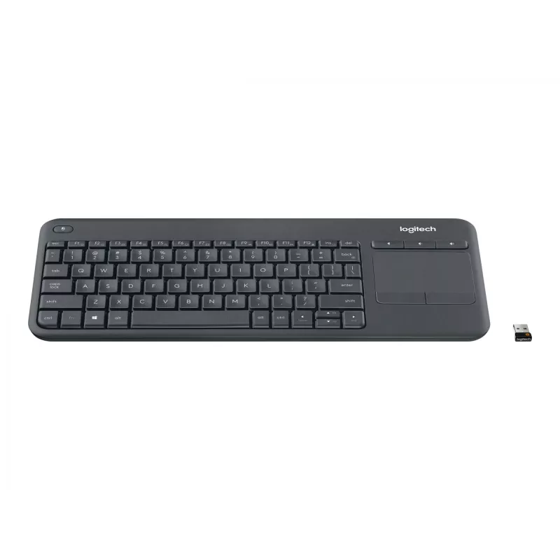 Logitech Wireless Touch Keyboard K400 Plus - tastatūra - bezvadu - 2,4 GHz - čehu - melna