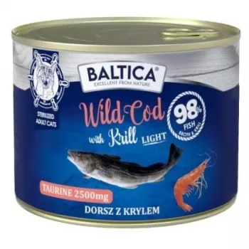 BALTICA Excellent savvaļas menca ar kriliem Light - mitra kaķu barība - 185g
