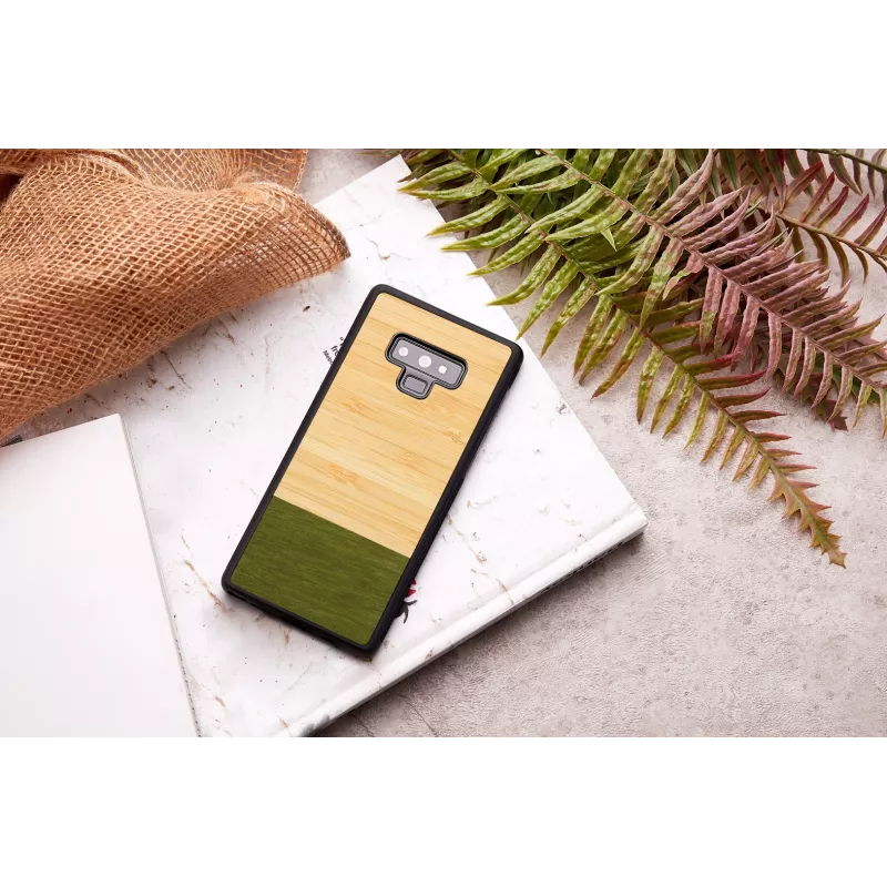 Viedtālruņa maciņš no koka Samsung Galaxy Note 9 — bambusa meža melna