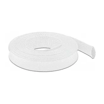 Pītais apvalks DeLOCK 20806 10 m x 25 mm balts
