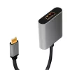 LogiLink CUA0103 USB 3.2 Gen1 Type-C uz HDMI-A kabelis 0,15 m Melns Pelēks