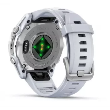 Garmin Fenix 8 3,3 cm (1,3) AMOLED 43 mm Digitāls 416 x 416 pikseļi Skārienekrāns Sudraba Wi-Fi GPS (satelīts)