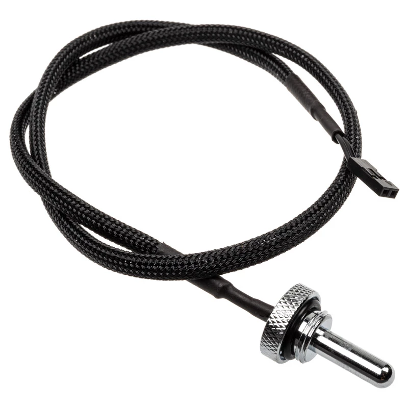 Alphacool Eiszapfen temperatūras sensors Plug G1/4 - temperatūras sensors šķidrās dzesēšanas sistēmai - hroms - 50 cm