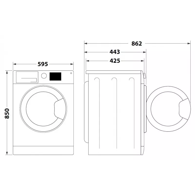 Veļas mašīna INDESIT MTWSC61294WPL 9 kg, energoefektivitātes klase C