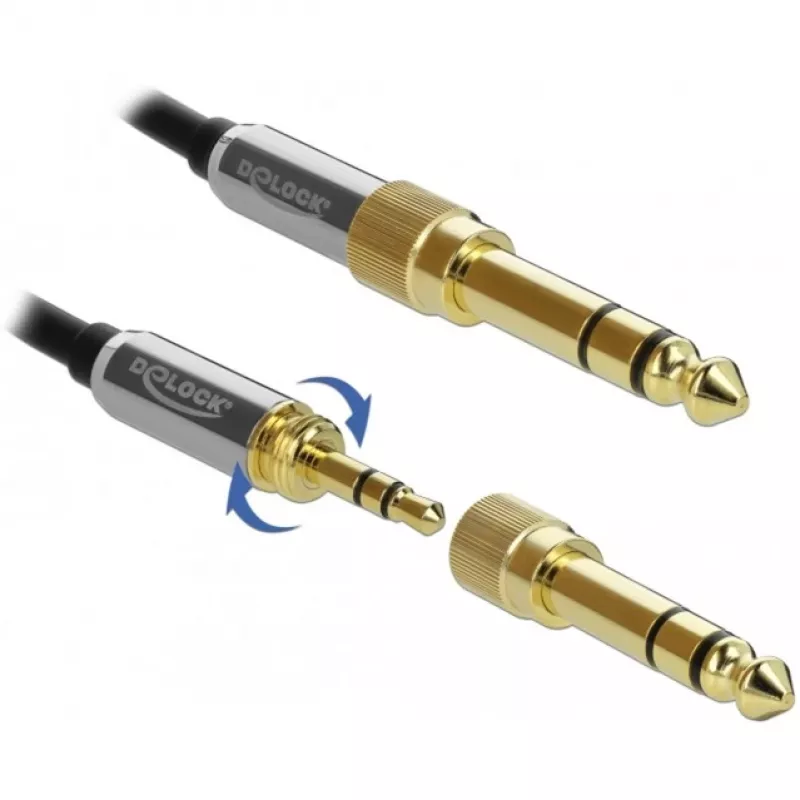 Audio kabelis 3,5 mm DeLOCK 85780 1 m melns pelēks