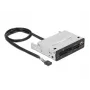 DeLOCK 91708 Karšu lasītājs USB 2.0 Iekšējais Melns Pelēks CF SD MicroSD