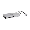 Eaton Tripp Lite USB-C dokstacija, divi displeji - 4K 60 Hz HDMI, USB 3.2 Gen 1, USB-A centrmezgls, GbE, atmiņas karte, 100W PD uzlāde, pelēka - dokstacija - USB-C - 2 x HDMI - 1GbE (U442-DOCK)