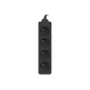 Lanberg, Pagarinātājs, PS0-04E-0150-BK Strāvas pagarinātājs ar 4 AC kontaktligzdām iekštelpām Melns (4x, CEE 7/5, 1,50m)