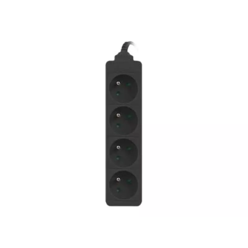 Lanberg, Pagarinātājs, PS0-04E-0150-BK Strāvas pagarinātājs ar 4 AC kontaktligzdām iekštelpām Melns (4x, CEE 7/5, 1,50m)