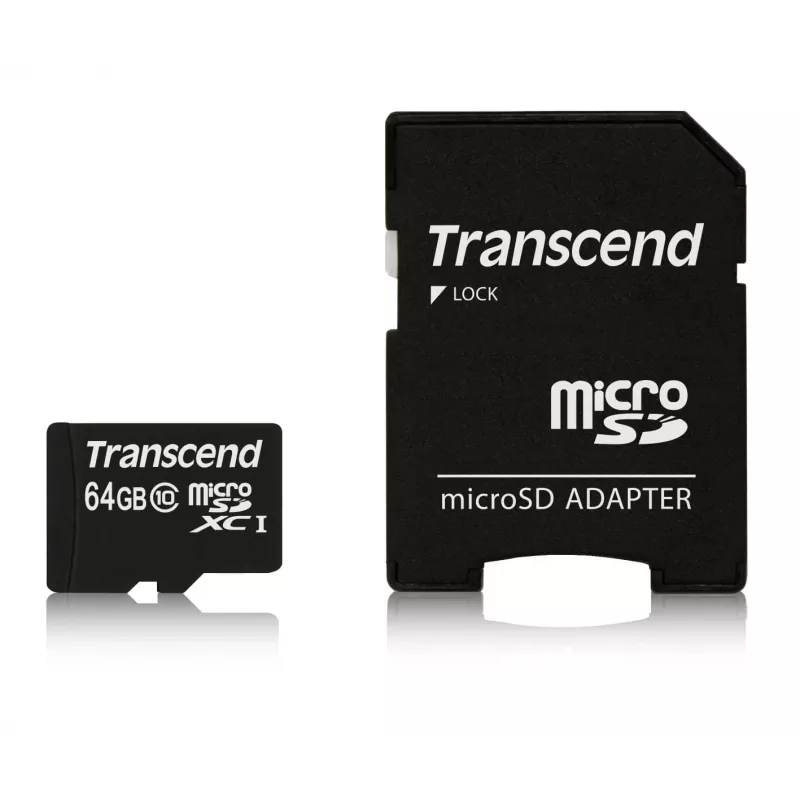 Atmiņas karte Transcend 64 GB microSDXC Class 10 ar adapteri