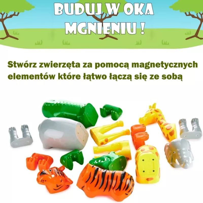 Animal Popular Playthings Magnetic Mix or Match Animals Daudzkrāsains