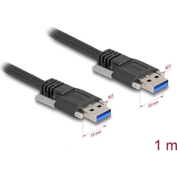 DeLOCK 81254 USB kabelis 1m USB A melns 5 Gbit/s