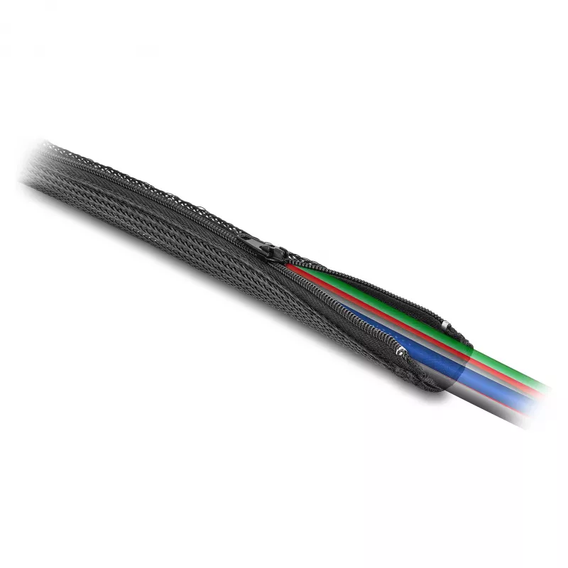 DeLOCK pītais apvalks ar rāvējslēdzēju, karstumizturīgs, 5 m x 50 mm, melns