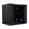 EXTRALINK LITE 9U 530X400 PIENENAMA PIE SIENAS STATĪVU SKAPIS MELNS AR PLAUKTU