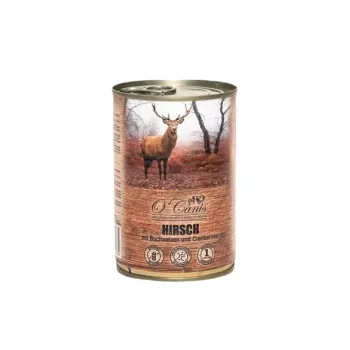 Mitrā suņu barība o'canis Deer with Buckwheat 400 g — pilnvērtīga pieaugušo suņu barība, brieža gaļas garša, olbaltumvielas 11,4%, tauki 7,2%