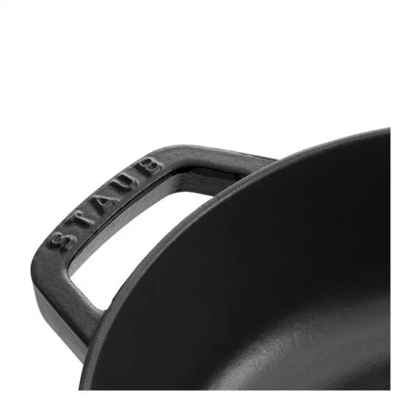 Saute panna ZWILLING STAUB BRAISERS apaļa 28 cm, melna, dibena Ø 22,2 cm