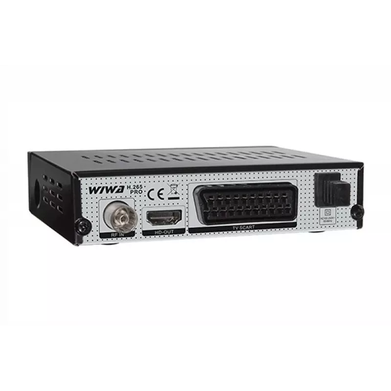 Virszemes HD digitālais TV uztvērējs WIWA H.265 PRO DVB-T/DVB-T2 — Full HD, H.265, HDMI, SCART, USB, ierakstīšana